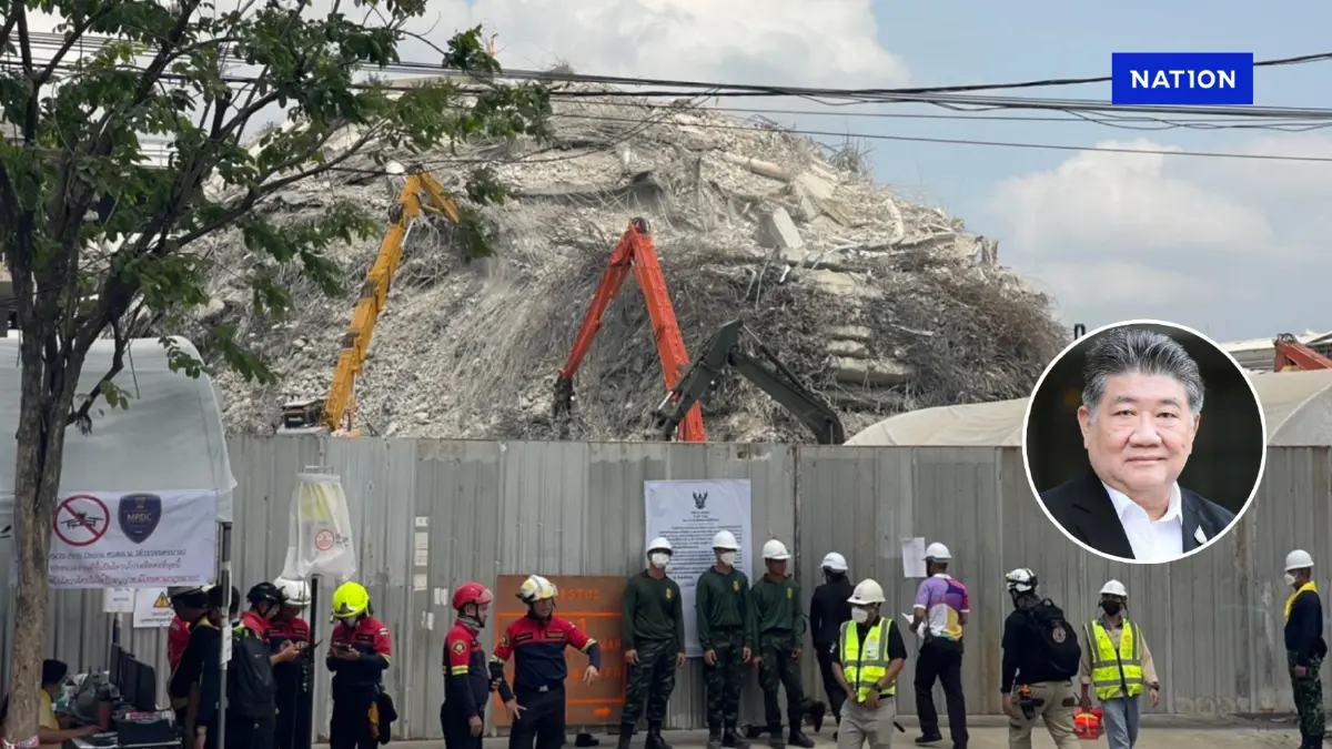 “ภูมิธรรม” ย้ำเร่งช่วยเหลือผู้รอดชีวิต ก่อนประชุมสาเหตุ "ตึกสตง." ถล่ม “ภูมิธรรม” ย้ำเร่งช่วยเหลือผู้รอดชีวิต ก่อนประชุมสาเหตุ "ตึกสตง." ถล่ม