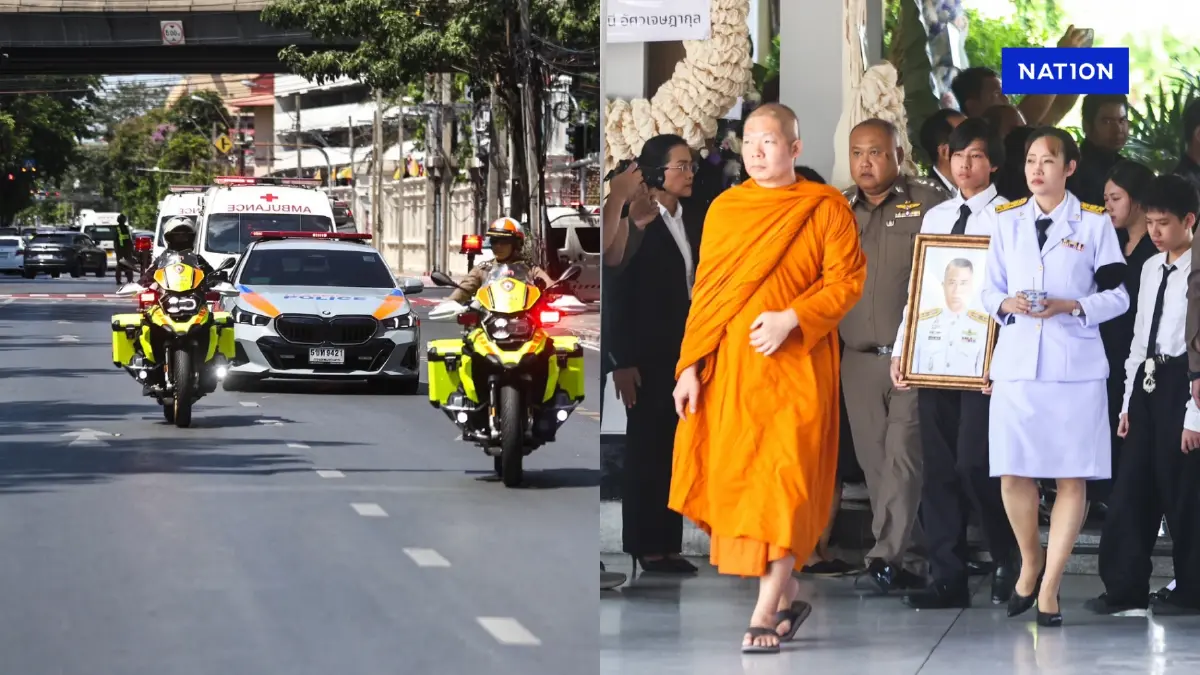 เคลื่อน 6 ร่าง ตำรวจ ทำพิธีพระราชทานน้ำหลวงอาบศพ วัดตรีทศเทพฯ