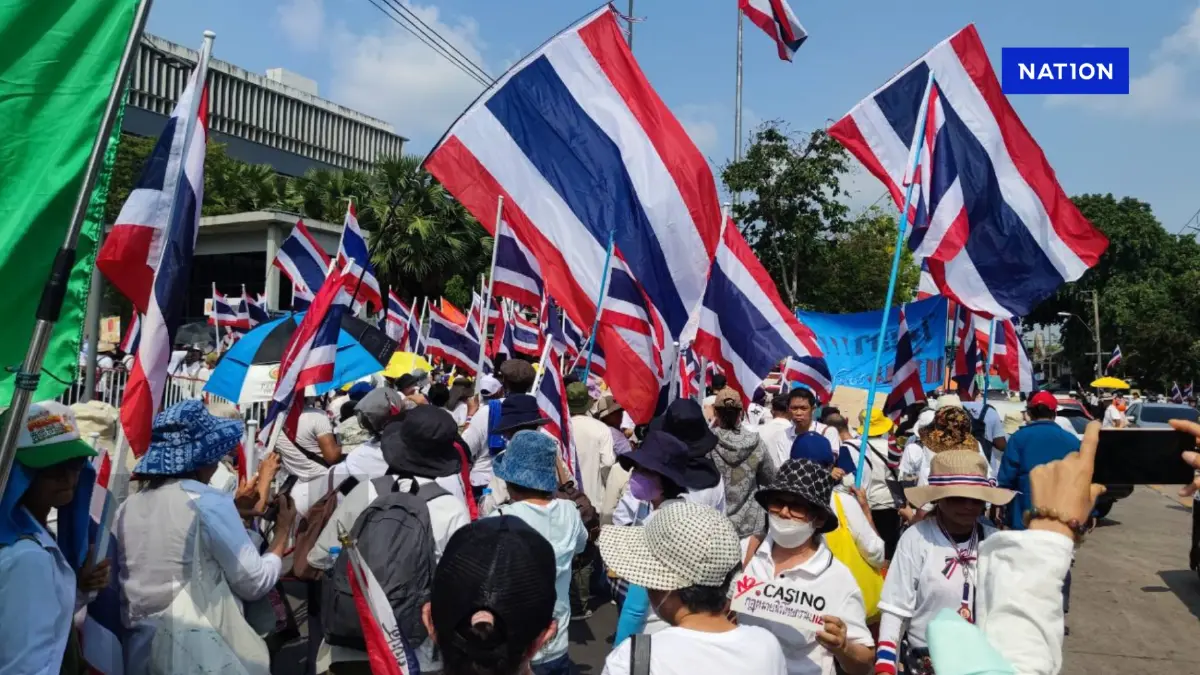 อึ้ง! เครือข่ายมวลชน ต้าน"กม.กาสิโน" ผนึกกำลังกว่าพันคนหน้าสภาฯ 