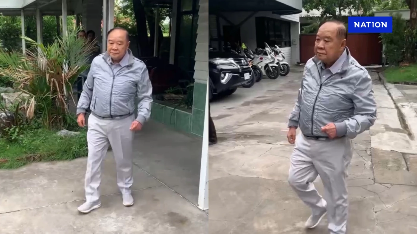 "ลุงป้อม" ล้มจริง แต่ไม่เจ็บ ยัน เป็นทหารเก่าแข็งแรงทั้งกายและใจ