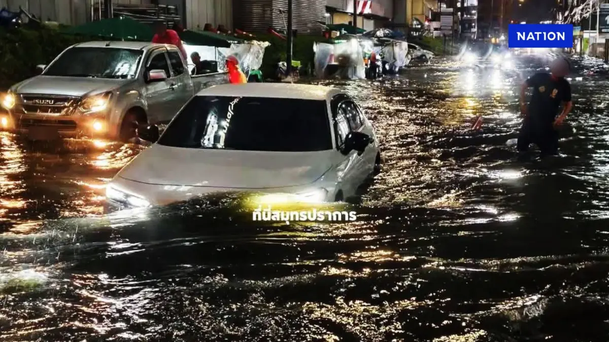 พายุฤดูร้อนถล่ม “กรุงเทพฯ” ฝนกระหน่ำ หลายพื้นที่ “บางนา” ก็อ่วม