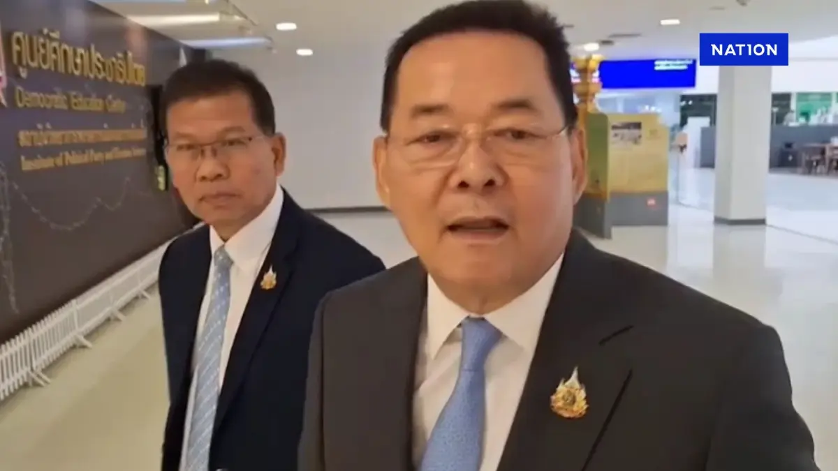 “นภินทร” เข้าพบ กกต. รับทราบข้อกล่าวหา ยันไม่เกี่ยวฮั้ว สว. 100%