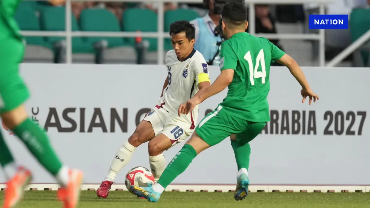ไทยพลาดท่า! พ่ายเติร์กเมนิสถาน 1-3 หล่นที่ 3 กลุ่มดี คัดเอเชียนคัพ