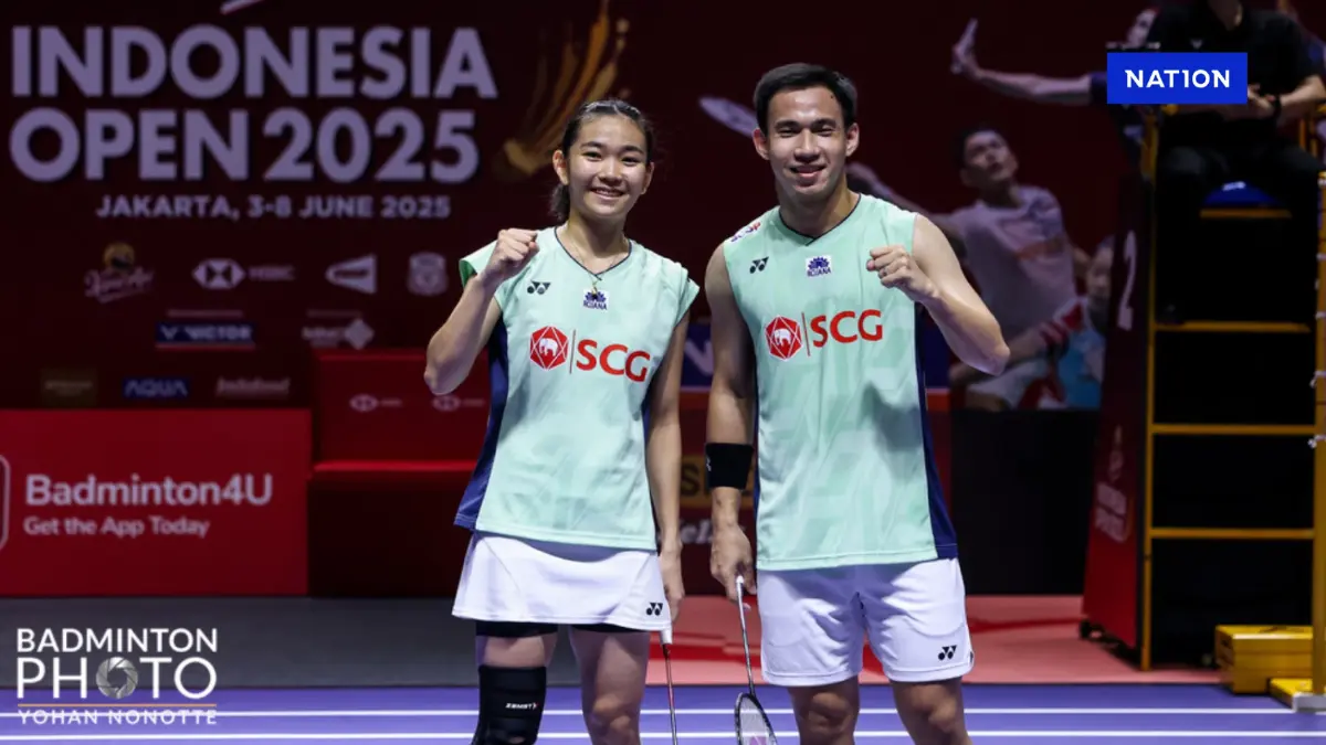"บาส–เฟม" พ่ายคู่ฝรั่งเศส 0-2 เกม คว้ารองแชมป์อินโดนีเซีย โอเพ่น 2025