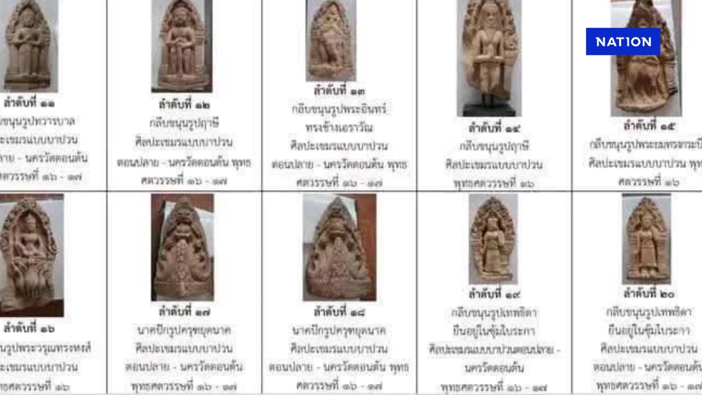 เปิด 20 วัตถุโบราณ ปมร้อนรับน้อง “นายกอิ๊งค์” รมว.วัฒนธรรม คนใหม่