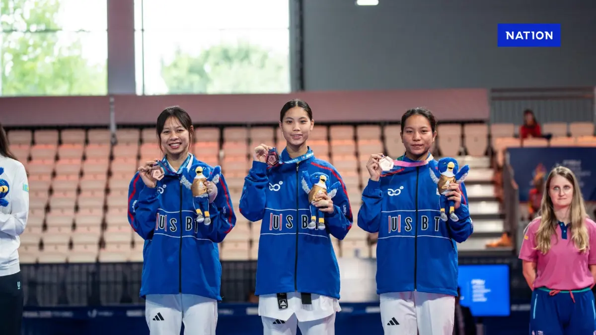 เทควันโดไทยกวาดรวม 6 เหรียญ-ทีมหญิงซิวทองแดงส่งท้ายกีฬา ม.โลก 2025 เทควันโดไทยกวาดรวม 6 เหรียญ-ทีมหญิงซิวทองแดงส่งท้ายกีฬา ม.โลก 2025
