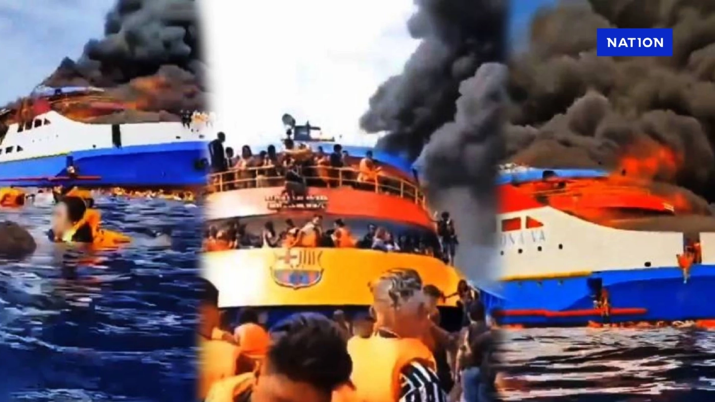 ไฟไหม้เรือเฟอร์รีโดยสารอินโดฯ ผู้โดยสารนับร้อยหนีตายอลหม่าน มีผู้เสียชีวิตอย่างน้อย 1 ราย