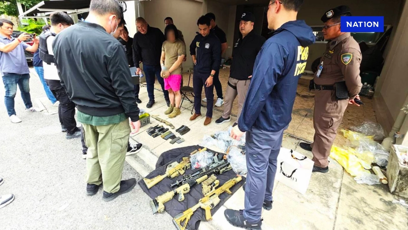 รวบ "ไฮโซลูกนัท" คนดัง พร้อมปืน-กระสุน-ยาเสพติด