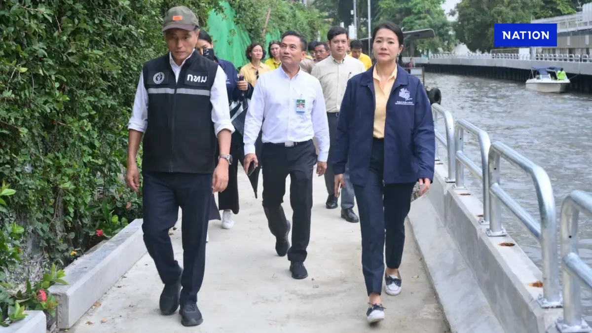 “ธีรรัตน์” ลงพื้นที่ตรวจสร้างทางเดินริมคลองแสนแสบ เชื่อมอโศก–เพชรบุรี