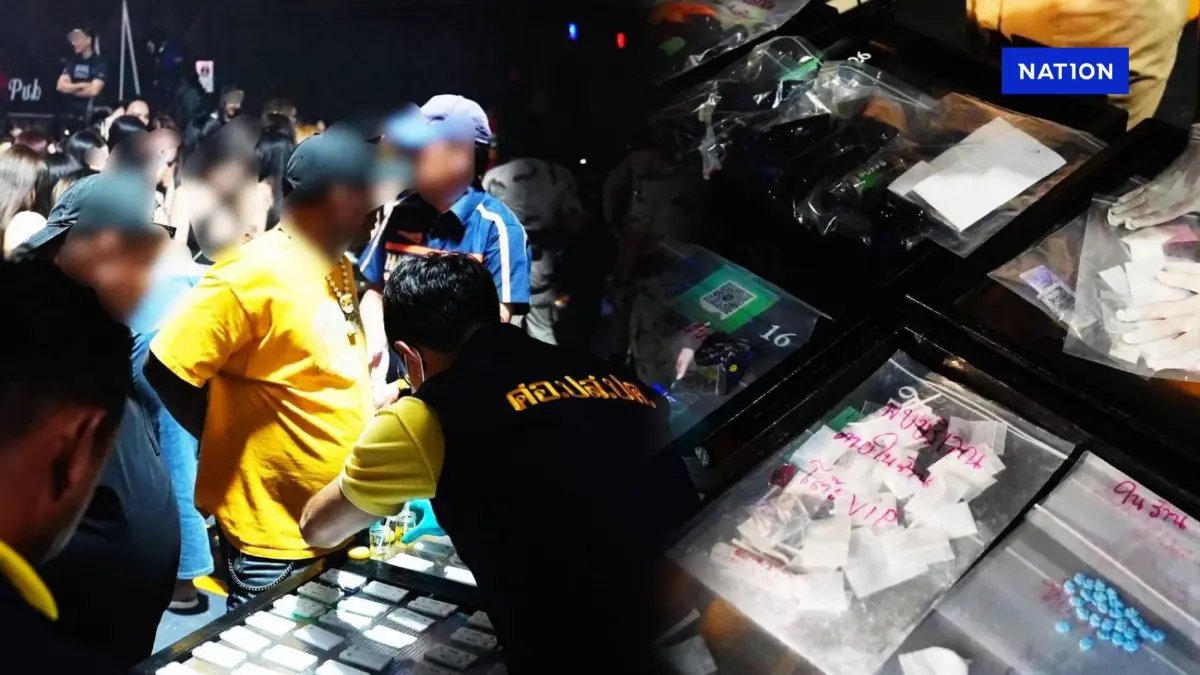 รังสิตมันร้าย! “ZERO DRUG” 8 เดือน 8 ลุย บุกค้นผับเถื่อนรังสิต ยาเสพติดเกลื่อน ฉี่ม่วงนับร้อย