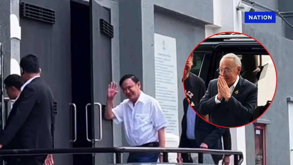 "ทักษิณ" เข้าเพื่อไทย เลี่ยงเจอสื่อเข้าหลังตึก แต่ยังหันมาโบกมือทักทาย