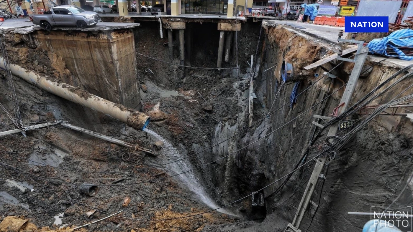 เปิดภาพอุโมงค์รถไฟฟ้าใต้ดินก่อนทรุด จากจุดใกล้เหตุหลุมยุบ