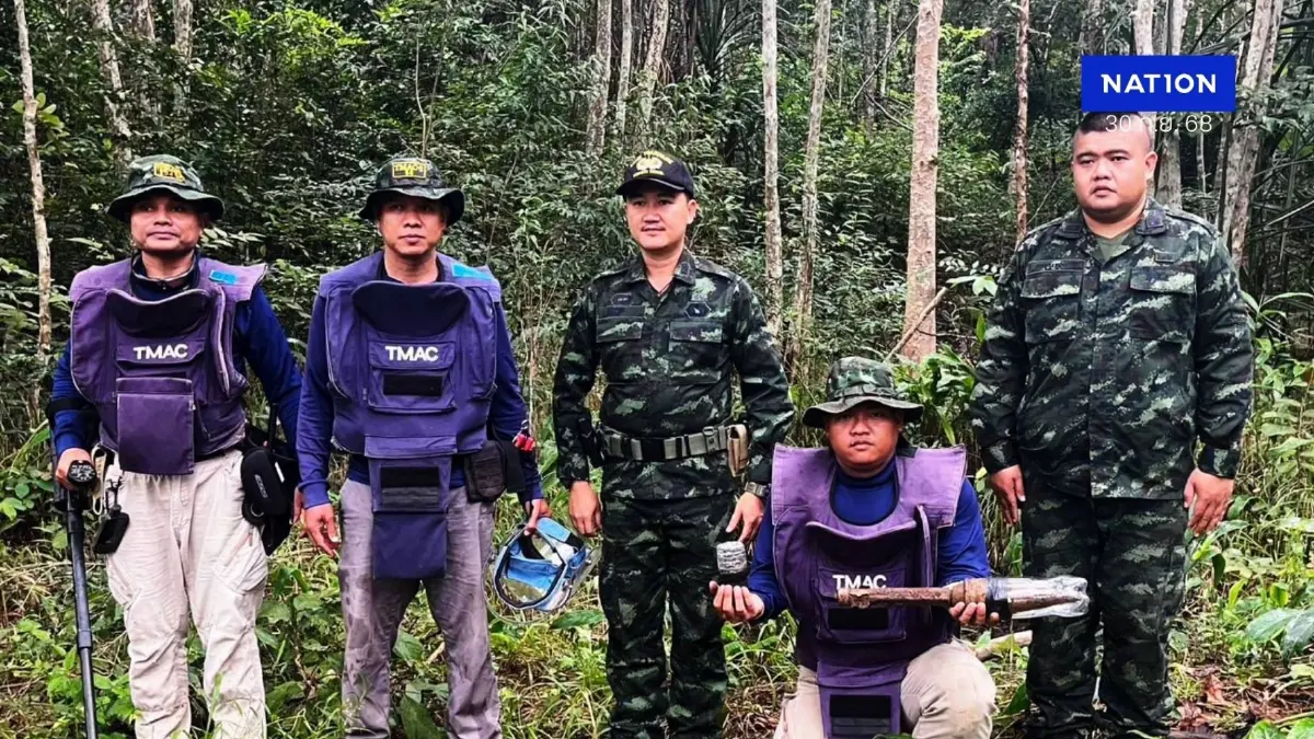 ไม่หมดสักที! กองทัพภาค2 กวาดล้าง "ทุ่นระเบิด" พื้นที่ "ภูมะเขือ-ช่องอานม้า-ช่องบก" กวาดไปอีกกว่า 3 พันลูก