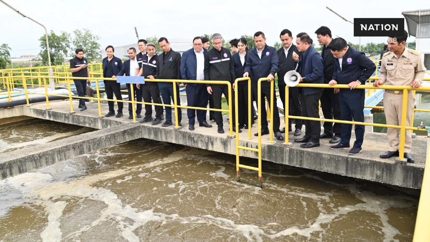 “ธนกร” เยี่ยมนิคมฯ สินสาคร สั่งวางมาตรการกันน้ำท่วมนิคมฯ ทั่ว ปท.