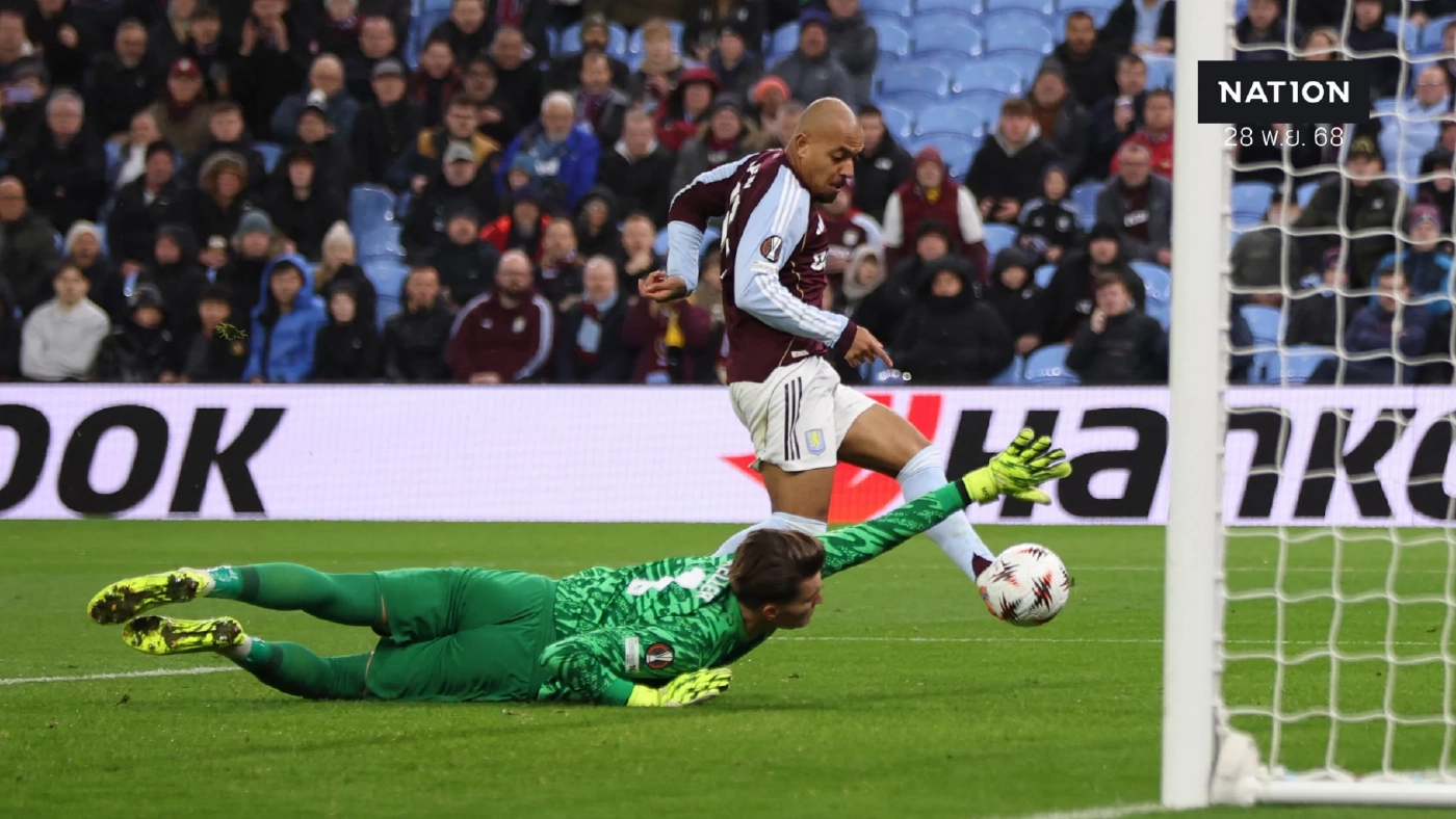 "มาเลน" ยิงเบิ้ล! แอสตัน วิลล่า ชนะยังบอยส์ 2-1 เกมหยุดวุ่นแฟนปาของ