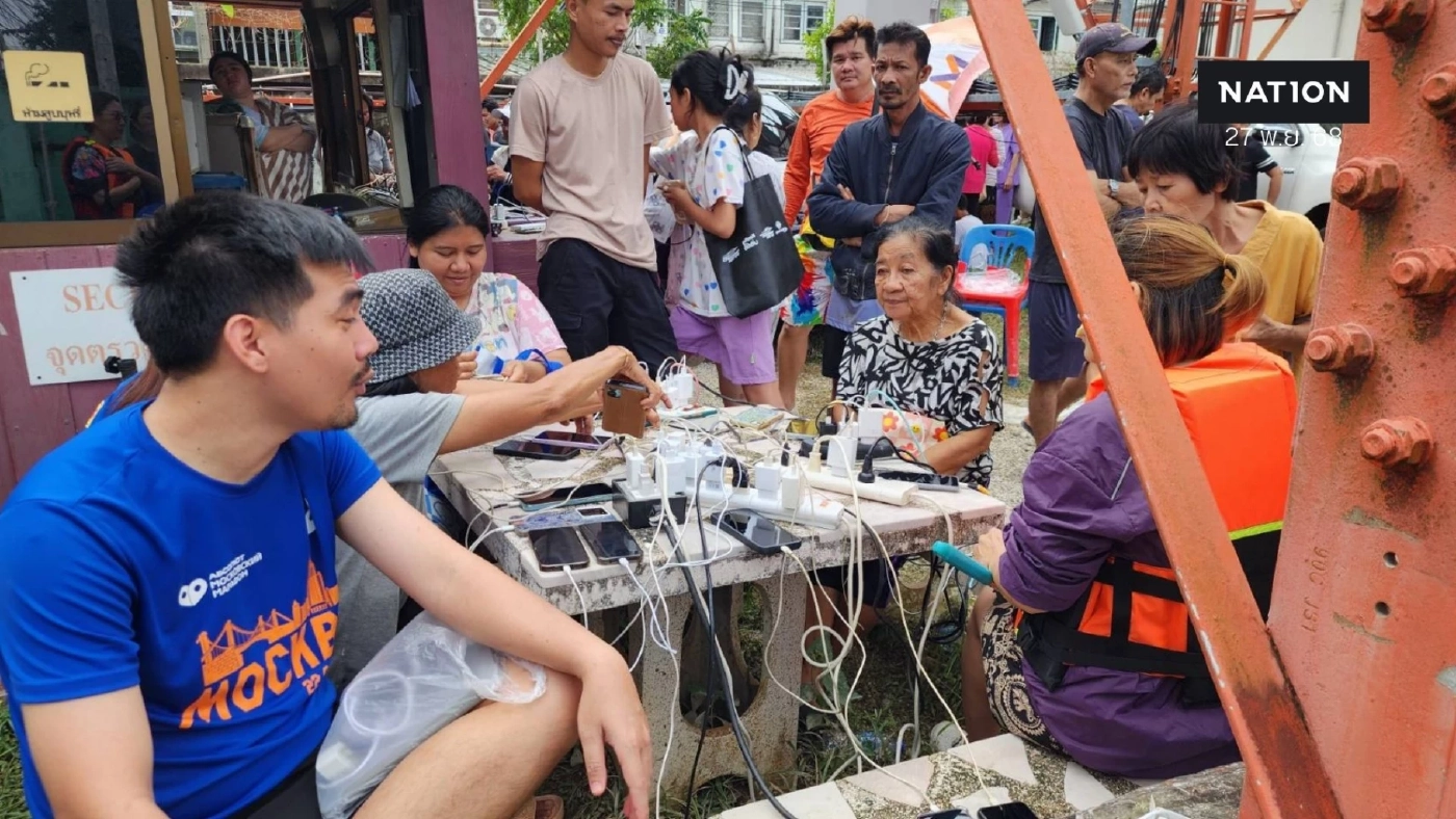 หาดใหญ่ ทยอยปล่อยกระแสไฟฟ้า ต่อสัญญาณโทรศัพท์