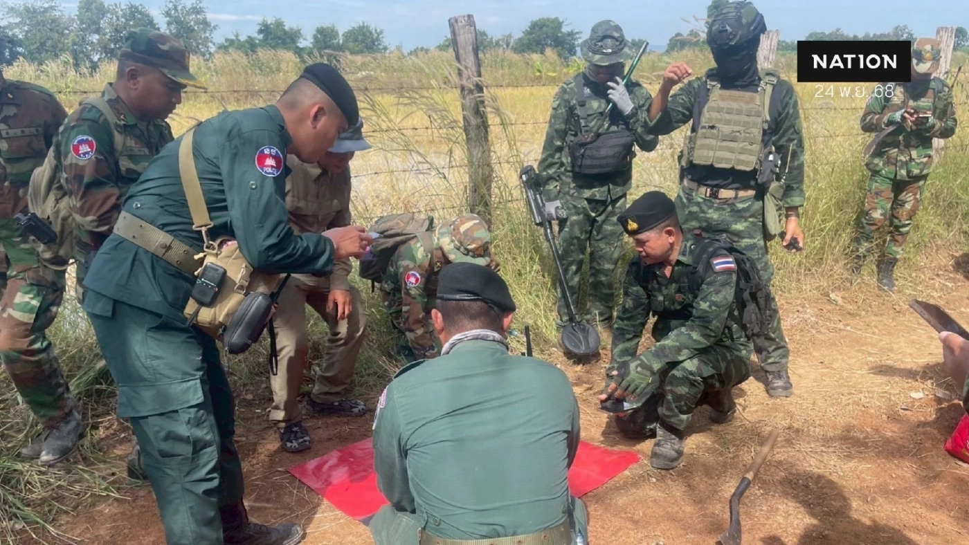 เปิดคลิป! "ปักหมุดชั่วคราว" หนองหญ้าแก้ว ชาวบ้าน "ยุคเขมรแดง" เชื่อ กัมพูชาไม่อพยพออก