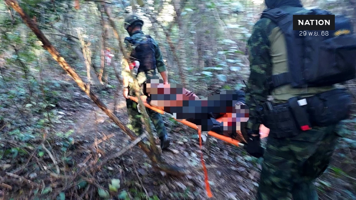 ด่วน! หนุ่มจีนเหยียบกับระเบิด ระหว่างลอบเข้าไทยที่บ้านหนองจาน