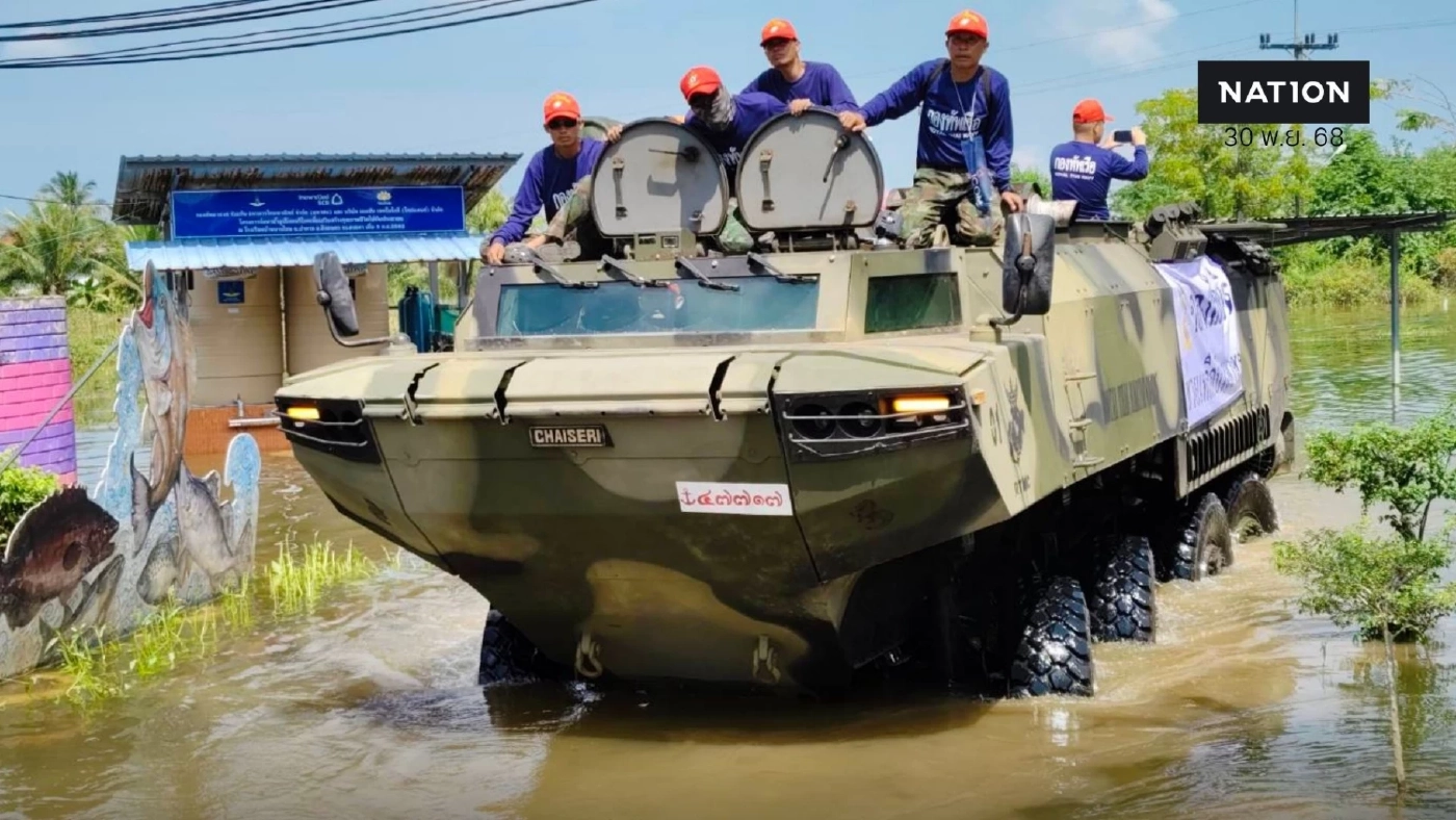 อัปเดตน้ำท่วมสงขลา 2 อำเภอยังหนัก! น้ำสูง 1.5 เมตร ทร.เร่งช่วย