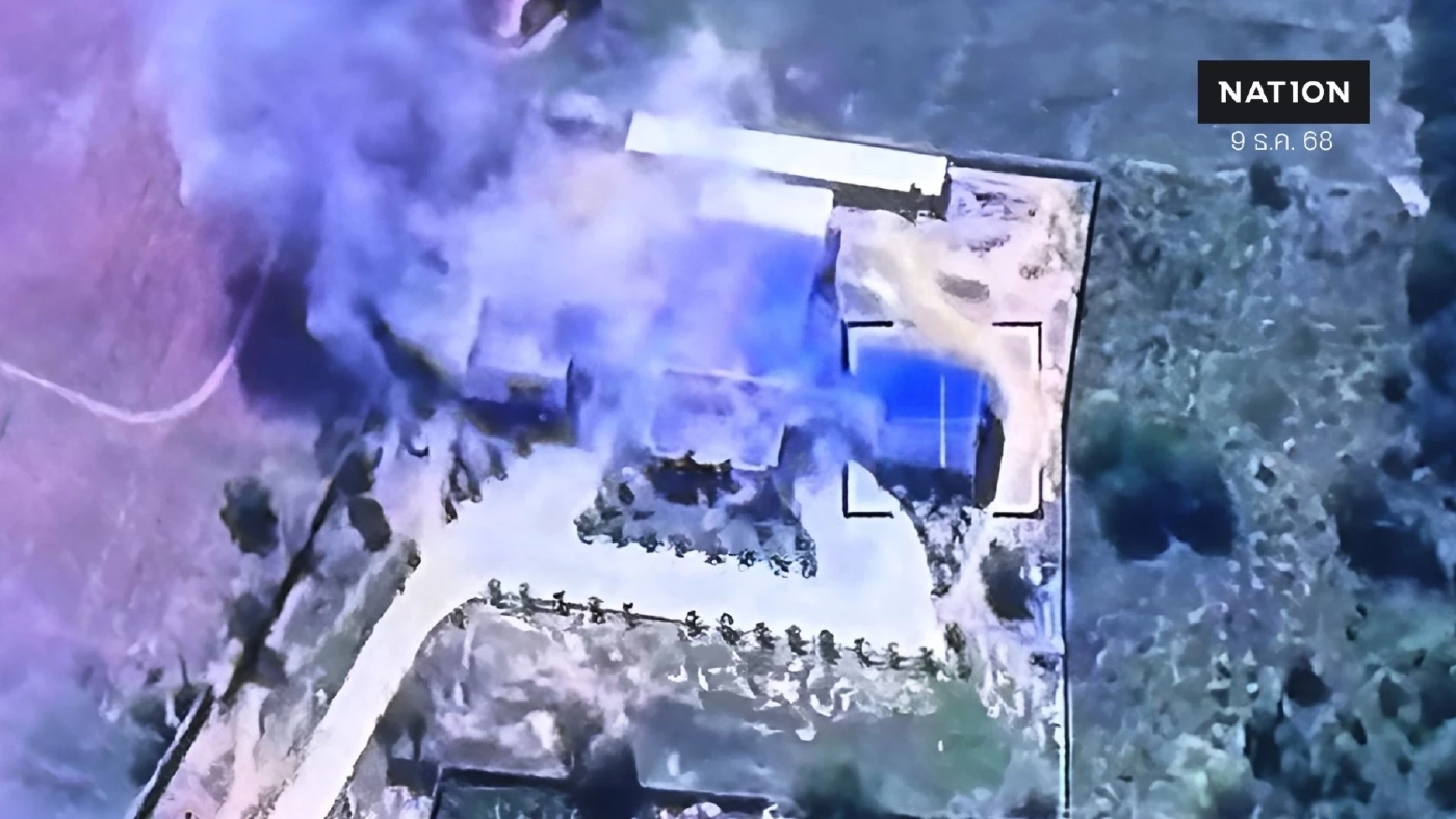 เปิดคลิป! ทัพภาค 1 ใช้ปืนใหญ่รถถัง ยิงทำลาย "กาสิโน" กัมพูชา ฝั่งบ้านตาพระยา สระแก้ว