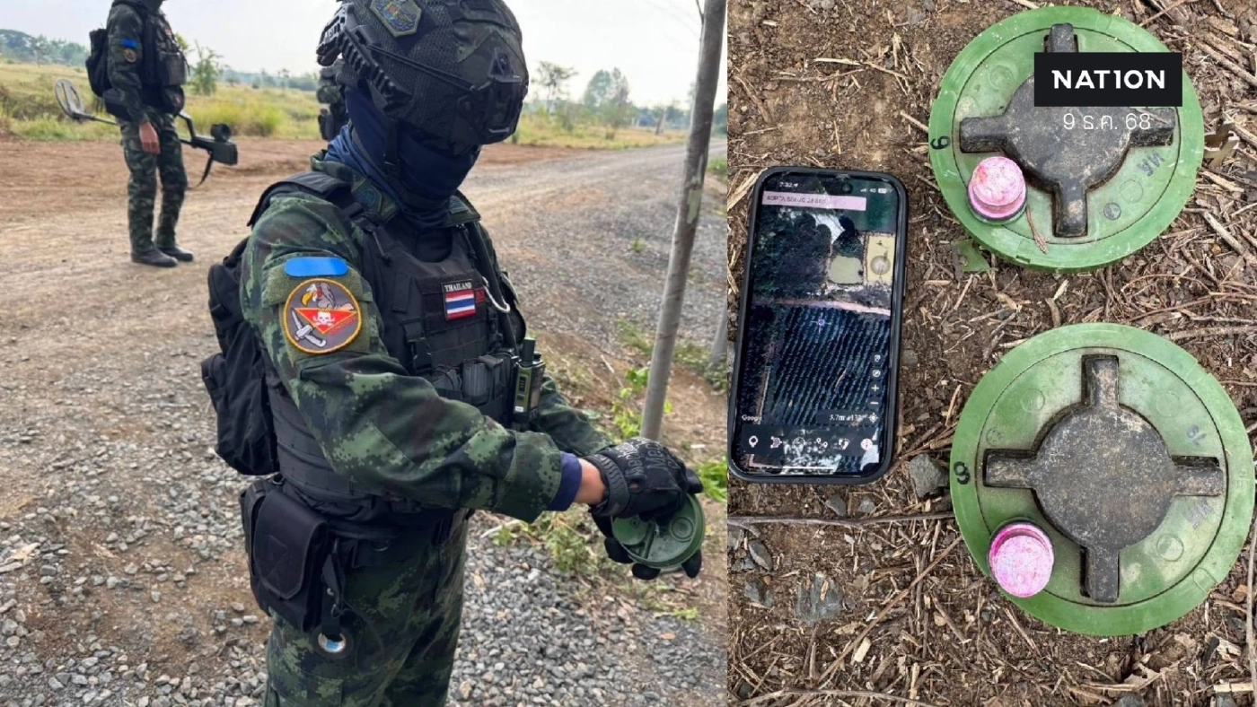 หลักฐานชัด! กัมพูชาวาง "ทุ่นระเบิด PMN-2" ใหม่ หลังทหารไทยยึด "หนองหญ้าแก้ว" คืน