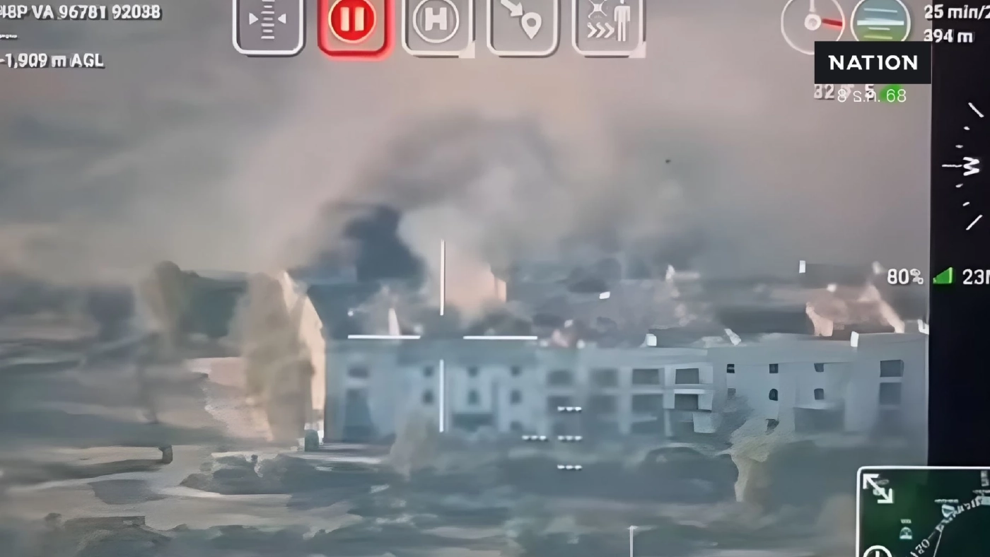 เปิดคลิป! F-16 ถล่ม "กาสิโนกัมพูชา" ที่ช่องอานม้า จ.อุบลราชธานี ซุ่มตั้งฐานบัญชาการโดรน-อาวุธหนักยิงไกล