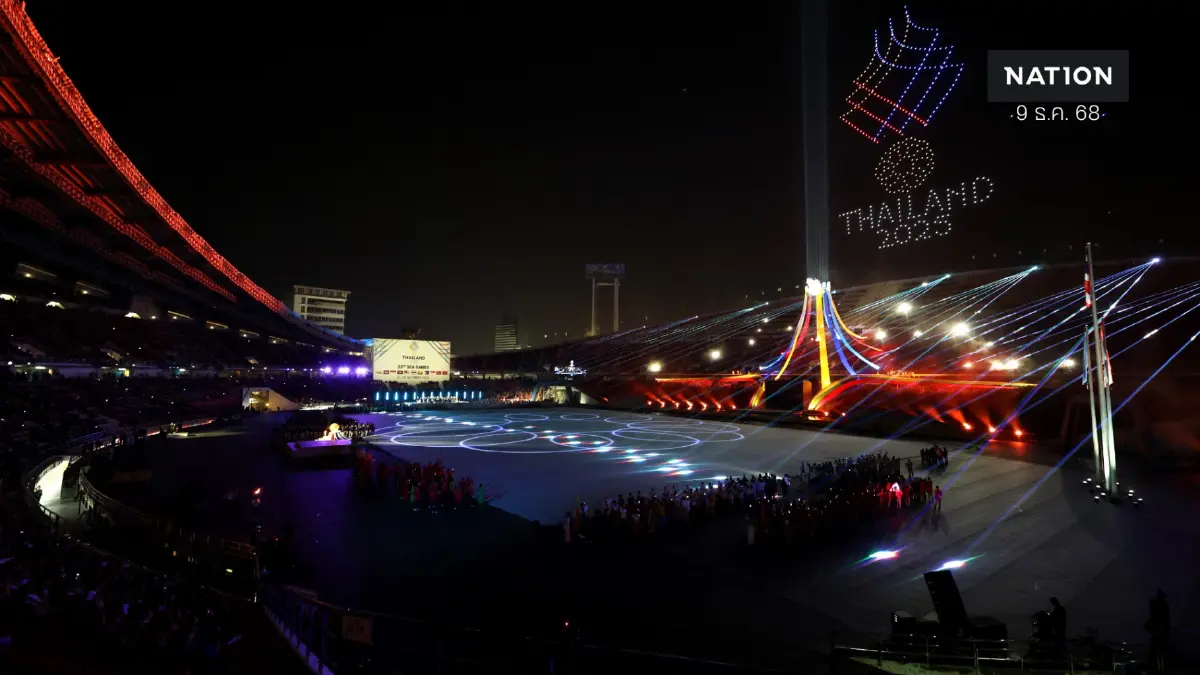 ประมวลภาพ พิธีเปิด "ซีเกมส์ ครั้งที่ 33" สู่มาตรฐานโลก "พระราชินี" นำทัพนักกีฬาไทย