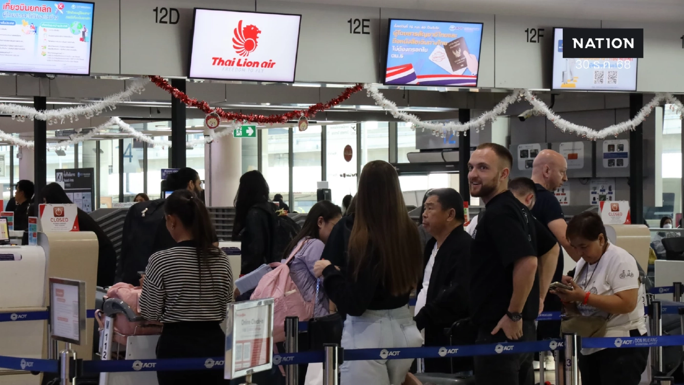 ผู้โดยสารสนามบินช่วงหยุดยาวปีใหม่เฉลี่ย 4.7 แสนคน/วัน