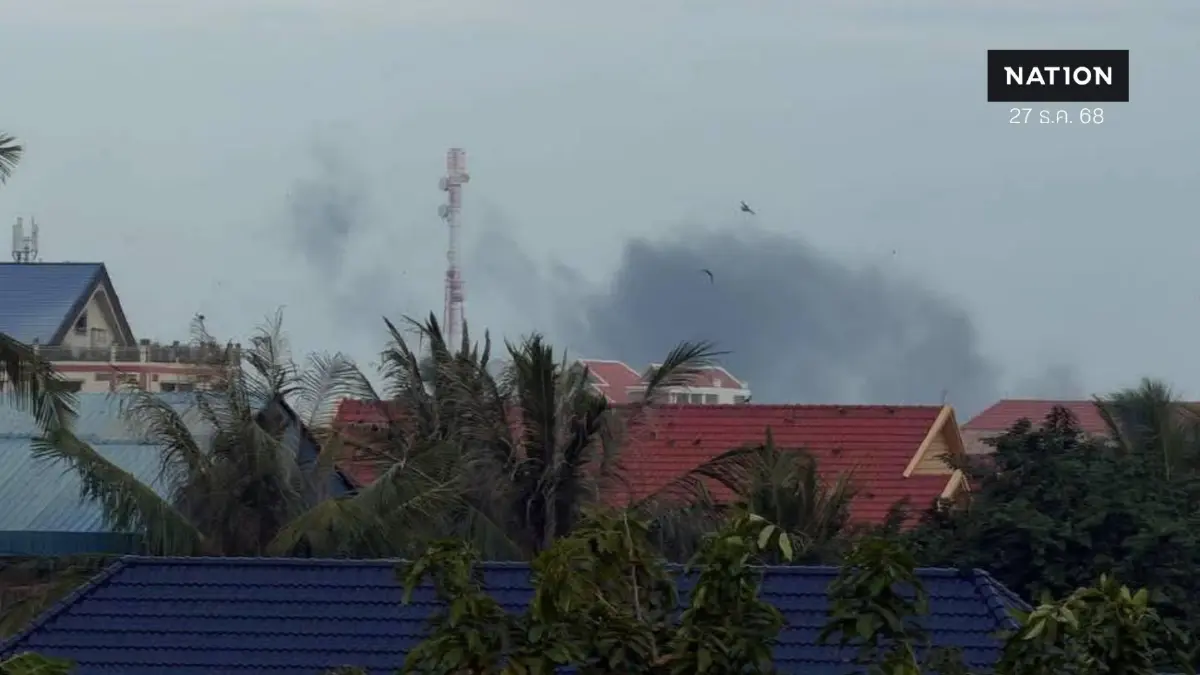เปิดคลิป! "กริพเพน-F16" ทิ้งไข่คลังอาวุธและฐานกองทัพ "กัมพูชา" บนเนินเขาพนมดงรักษ์