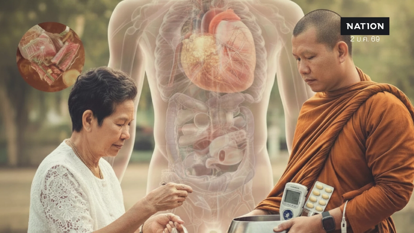 เตือนภัยตักบาตรปีใหม่! เมนูยอดฮิตทำพระเสี่ยงโรคเรื้อรัง