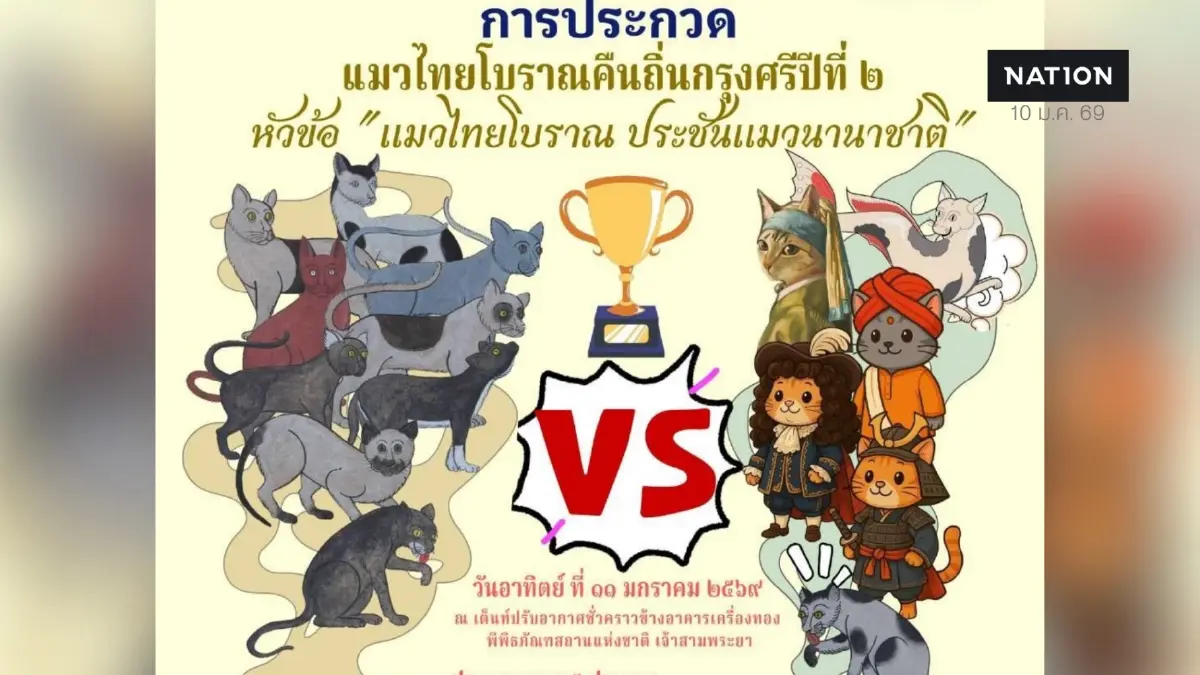 ประกวดแมวไทยโบราณคืนถิ่นกรุงศรี ปีที่ 2 ณ พิพิธภัณฑ์ฯ เจ้าสามพระยา