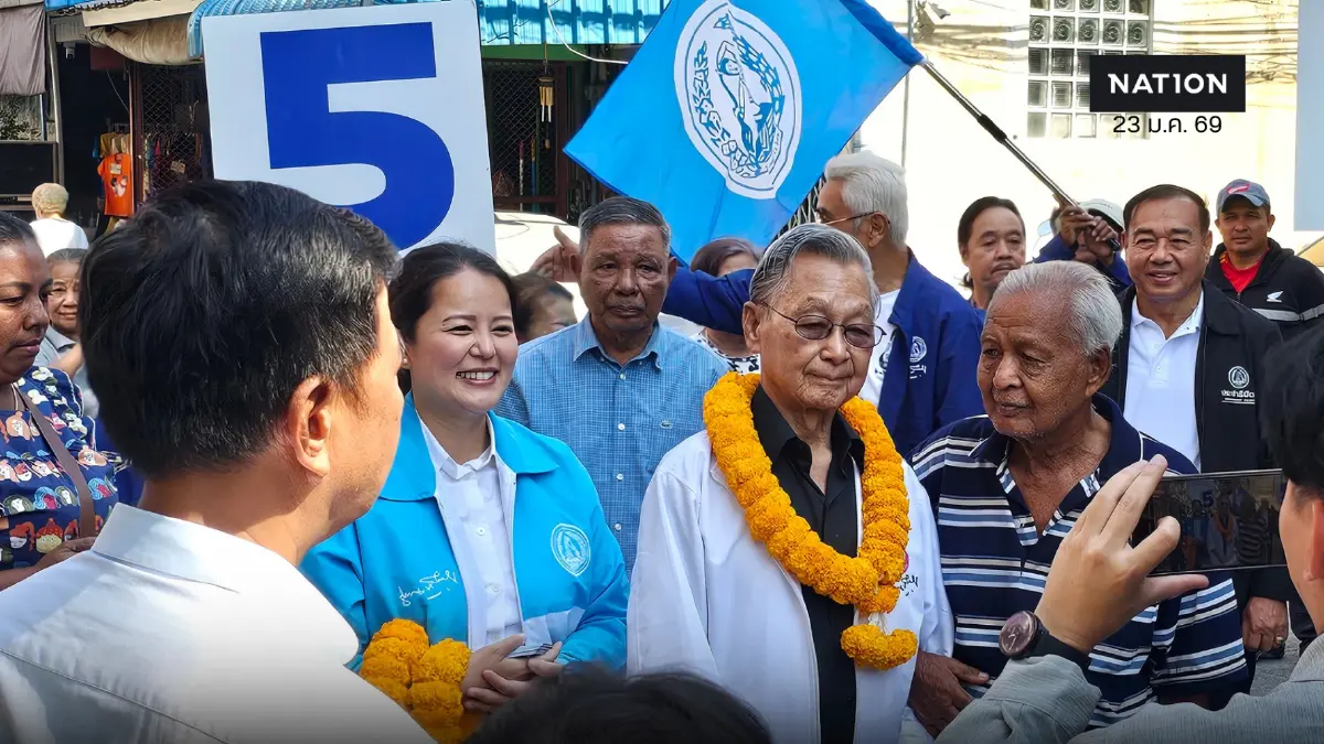 "ชวน" ควง "ศิริภา" หาเสียงประชาสงเคราะห์-มั่นใจกระแส ปชป.ฟื้น