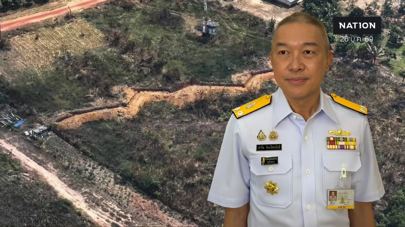กองทัพเรือ แจงชัด "กัมพูชา" ขุด "คูเลต" ในแดนตัวเอง ไม่กระทบอธิปไตยไทย ย้ำชายแดนยังสงบ