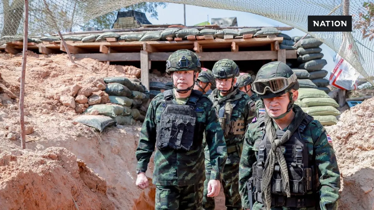 "มทภ.1" ตรวจป้องกันการรุกชายแดน บ.หนองจาน จ.สระแก้ว (มีคลิป)