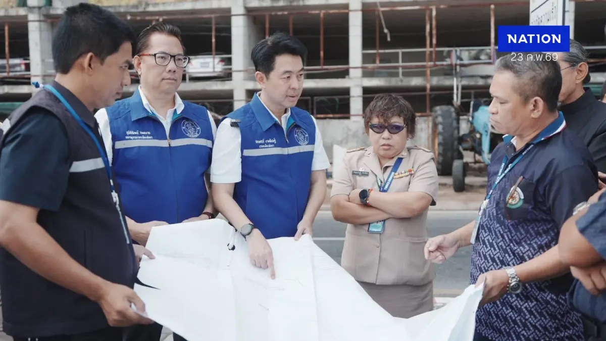 นายกเมืองพัทยา บุกตรวจ "วอเตอร์ฟร้อนท์" ฝ่าฝืนคำสั่งห้ามใช้ตึก เปิดจุดจอดรถเก็บเงิน นทท.