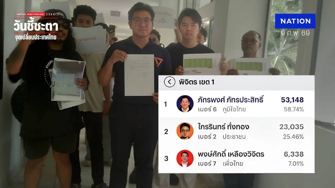 เลือกตั้งพิจิตรเจอ "บัตรเขย่ง" เกือบ 3 หมื่น "ผู้สมัคร สส.พรรคส้ม-เยาวชน" บุกร้อง กกต.จี้นับคะแนนใหม่ (มีคลิป)