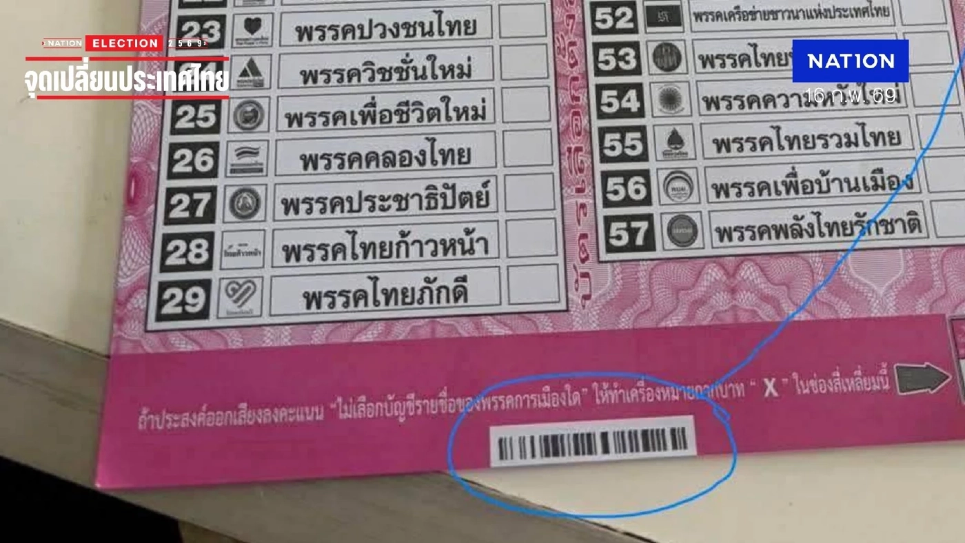 เปิดข้อกฎหมาย บาร์โค้ด บนบัตรเลือกตั้ง เสี่ยงผิดกฎหมายใดบ้าง