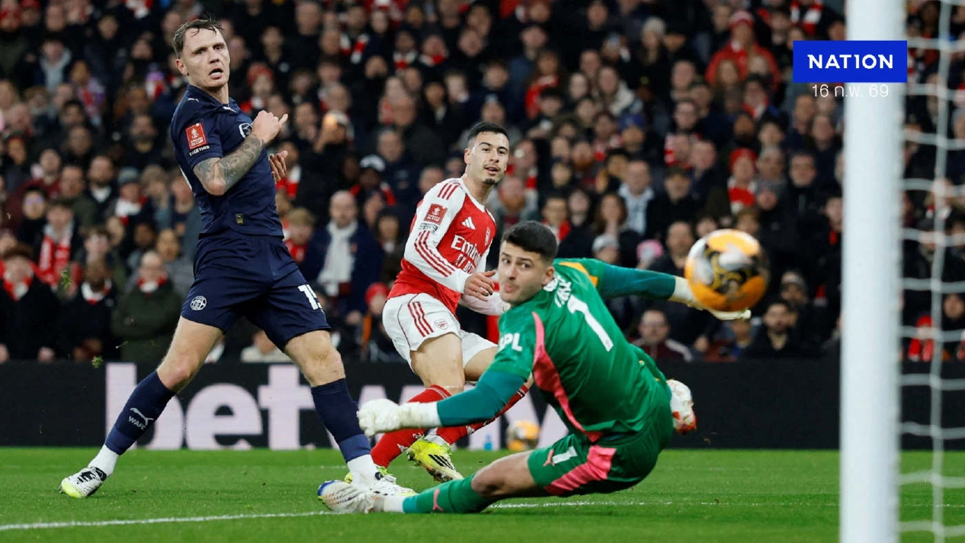 ปืนใหญ่ดุถล่มวีแกน 4-0! สรุปทีมพรีเมียร์ลีกตบเท้าลิ่วรอบ 5 เอฟเอคัพ