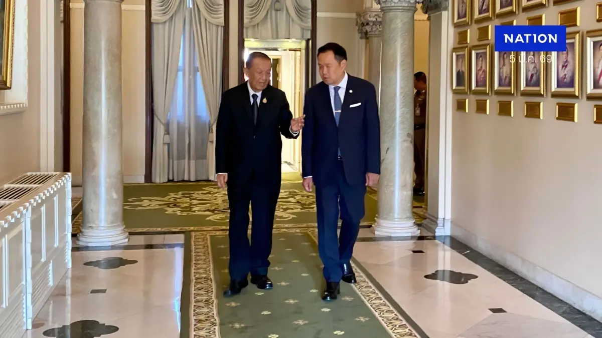 "นายกฯ" เชิญ "วันนอร์" แลกเปลี่ยนปมสถานการณ์ตะวันออกกลาง ลดผลกระทบคนไทย "นายกฯ" เชิญ "วันนอร์" แลกเปลี่ยนปมสถานการณ์ตะวันออกกลาง ลดผลกระทบคนไทย