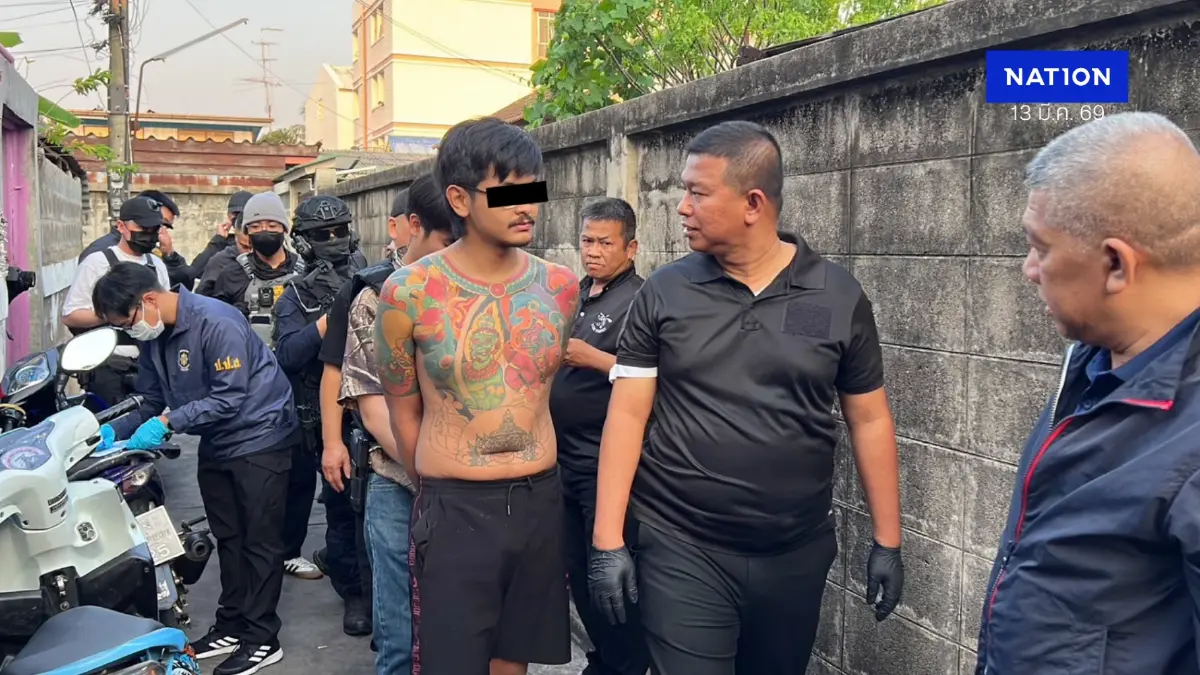 ทลายซุ้มหัวจ่ายยาเสพติดหลังวัดรวก โชว์ปืน-แอบผลิตแบงก์ปลอม