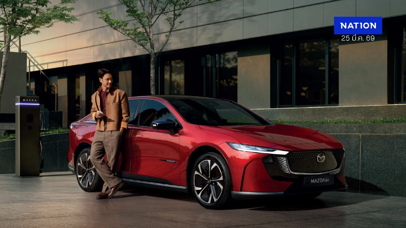มาสด้าบุกตลาด EV ส่ง Mazda6e ดีไซน์ NeoFastback ท้าชนคู่แข่ง พร้อมโปรดูแลฟรี 8 ปี