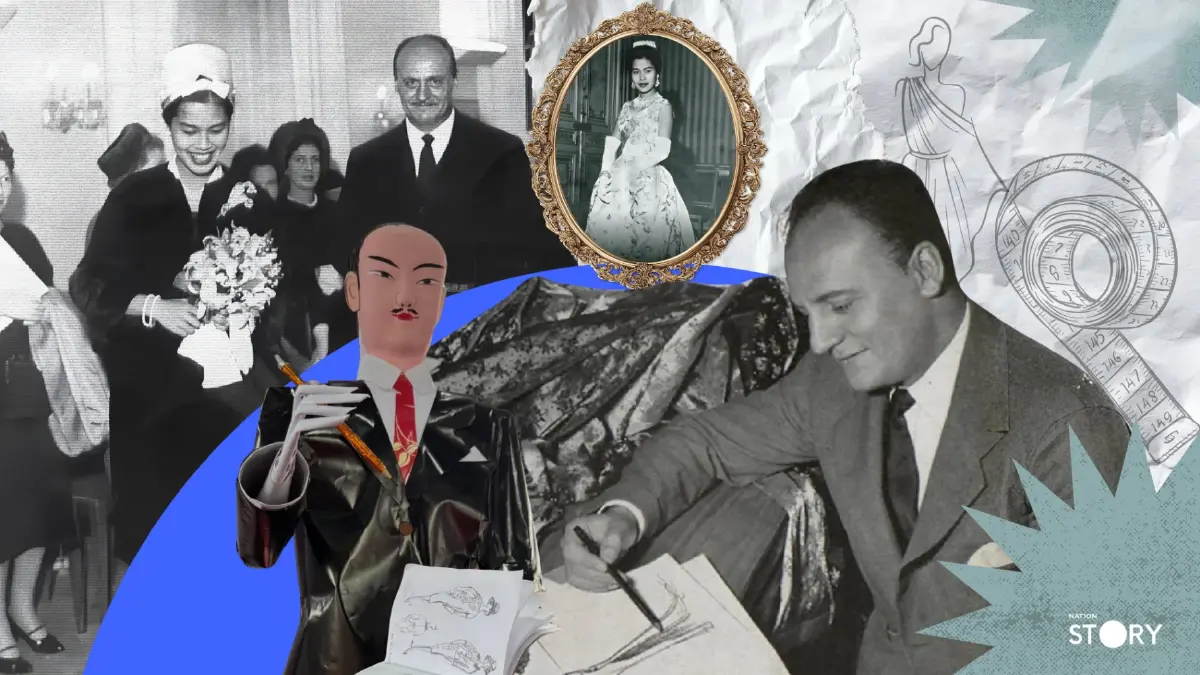 STORY: "ปิแอร์ บัลแมง" ดีไซเนอร์คู่พระบารมีพระพันปีหลวง ทำไมชายคนนี้ถึงสำคัญ ต้องทำหุ่นกระดาษในพิธีกงเต็กหลวง?