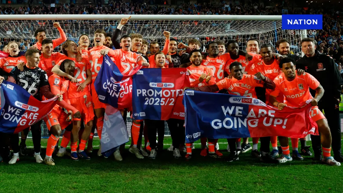 สิ้นสุดการรอคอย 25 ปี! "โคเวนทรี" บุกเจ๊าแบล็คเบิร์น การันตีเลื่อนชั้นสู่พรีเมียร์ลีกทีมแรก