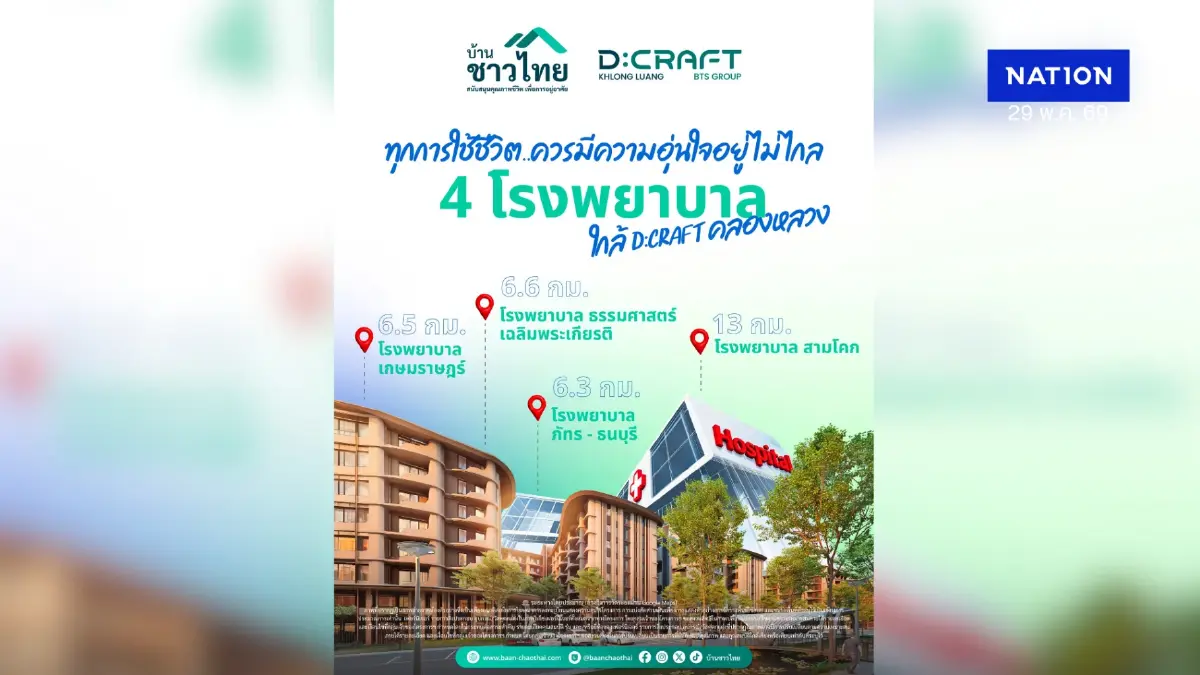 4 โรงพยาบาล ใกล้ D:CRAFT คลองหลวง 4 โรงพยาบาล ใกล้ D:CRAFT คลองหลวง