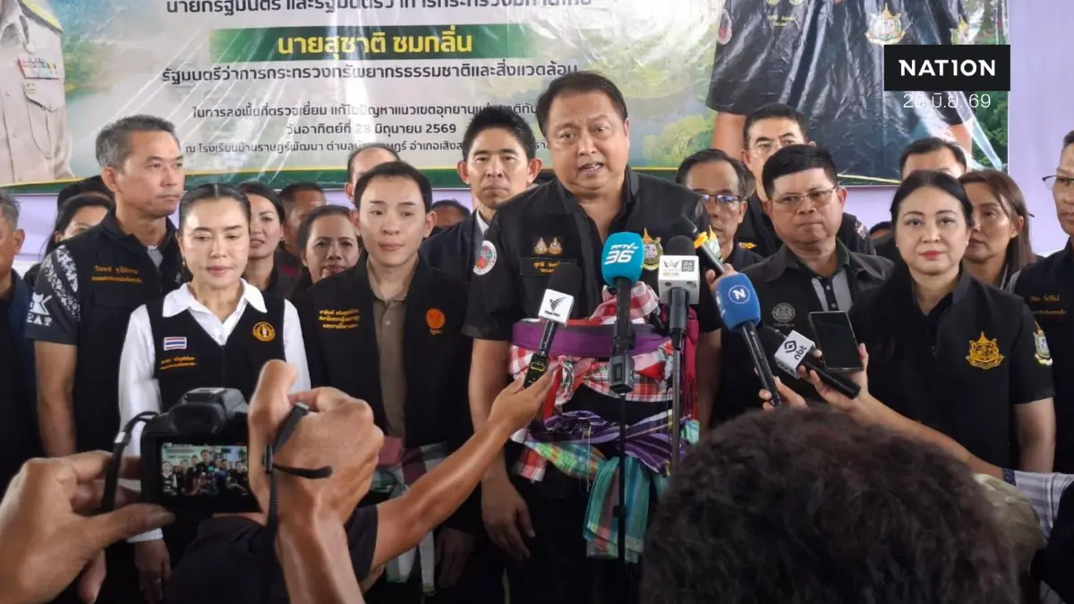 สุชาติลุยทับลานสั่งรื้อ 3 รีสอร์ท ตะเพิดนายทุนโผล่กลางวงสัมภาษณ์