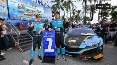 “ต๊อด ปิติ” แซงท้ายเกม! สิงห์ มอเตอร์สปอร์ตฯ เหมาชัย GT3 ศึกบางแสน 2 เรซติด