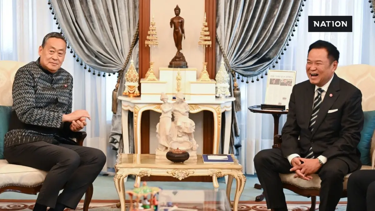 สัมพันธ์เหนียวแน่น! "อนุทิน" คุย "เศรษฐา" บนตึกไทยคู่ฟ้า พร้อมรับมุมมองเศรษฐกิจ-ธุรกิจ