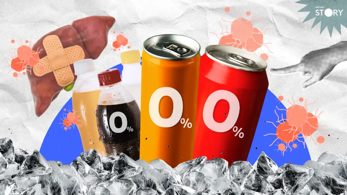 OPINION : น้ำหวาน 0% ก็ไม่รอด! วิจัยชี้ดื่มสะสมนานๆ ก่อ “มะเร็งตับ”?
