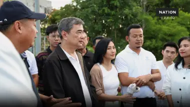 "อภิสิทธิ์" ดูแก้มลิงต้นน้ำคลอง ร.1 ยืนยันไม่ต้องการขัดแย้ง
