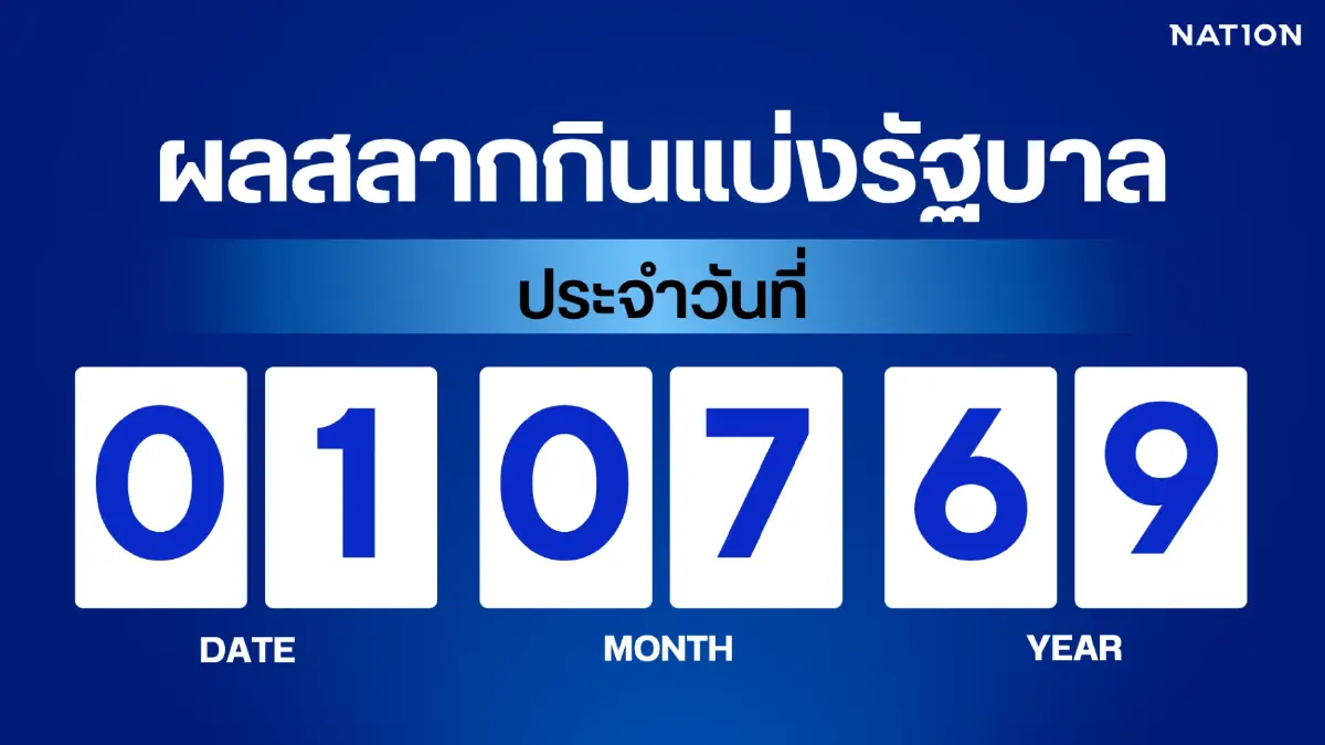 ตรวจผลสลากกินแบ่งรัฐบาล งวด 1 กรกฎาคม 2569 อัปเดตล่าสุด ตรวจผลสลากกินแบ่งรัฐบาล งวด 1 กรกฎาคม 2569 อัปเดตล่าสุด